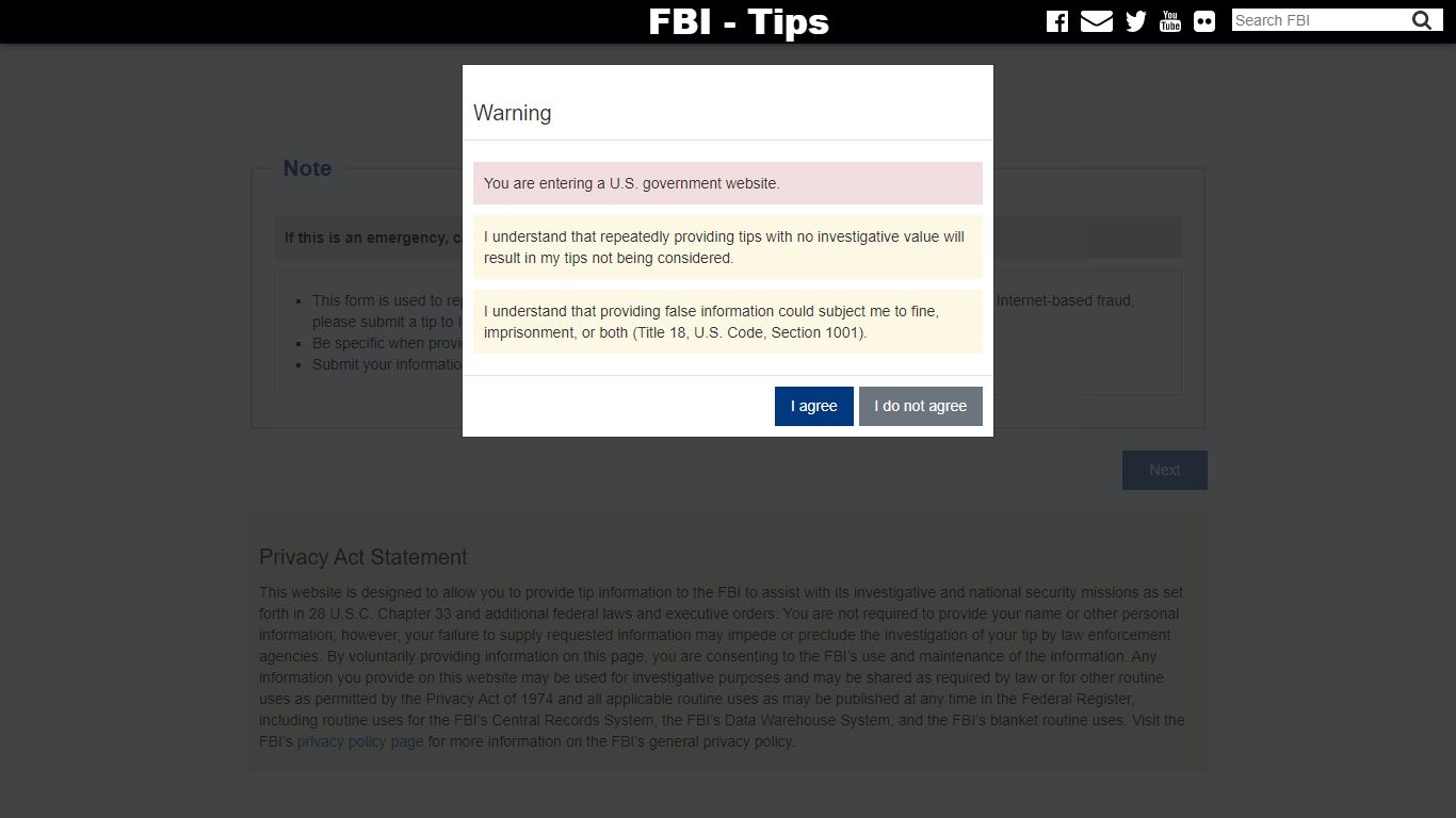FBI - Tips - Federal Bureau of Investigation